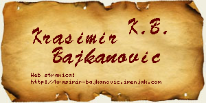 Krasimir Bajkanović vizit kartica